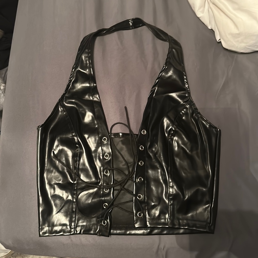 Leather corset